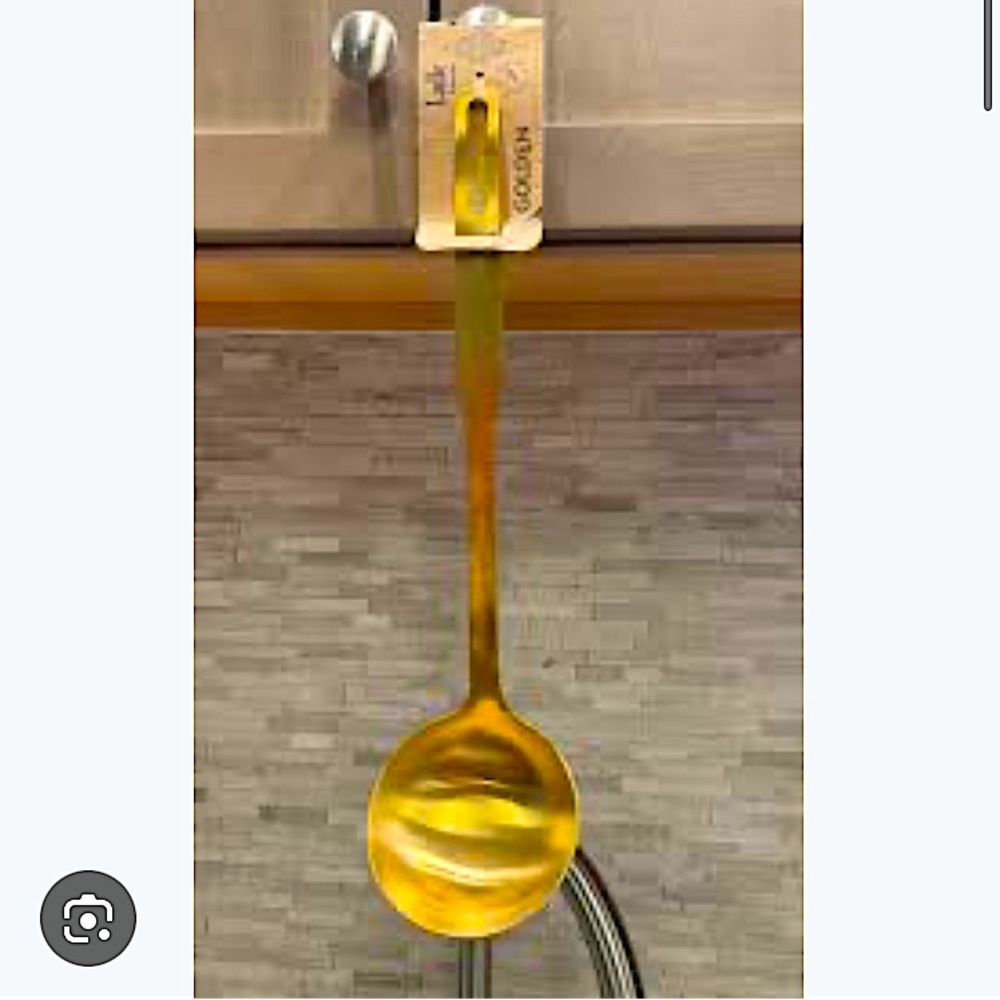 Ideale matter gold stainless steel ladle - NWT, one size